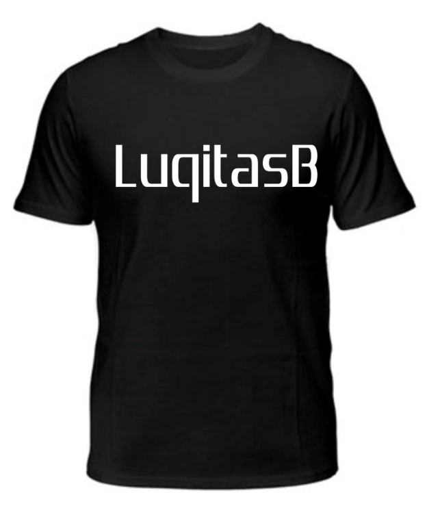 Camiseta Negra Con Logo Blanco De LuqitasB