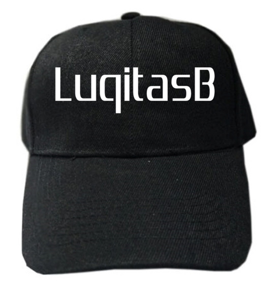 Gorra Negra Con El Logo Blanco De LuqitasB